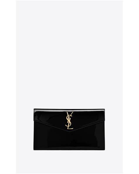 ysl black velvet pouch|UPTOWN POUCH IN PATENT LEATHER .